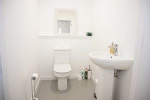 secondary bathroom installed in office - ellon