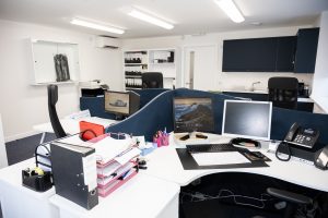 secondary angle of interior of office at Lawrence Milne